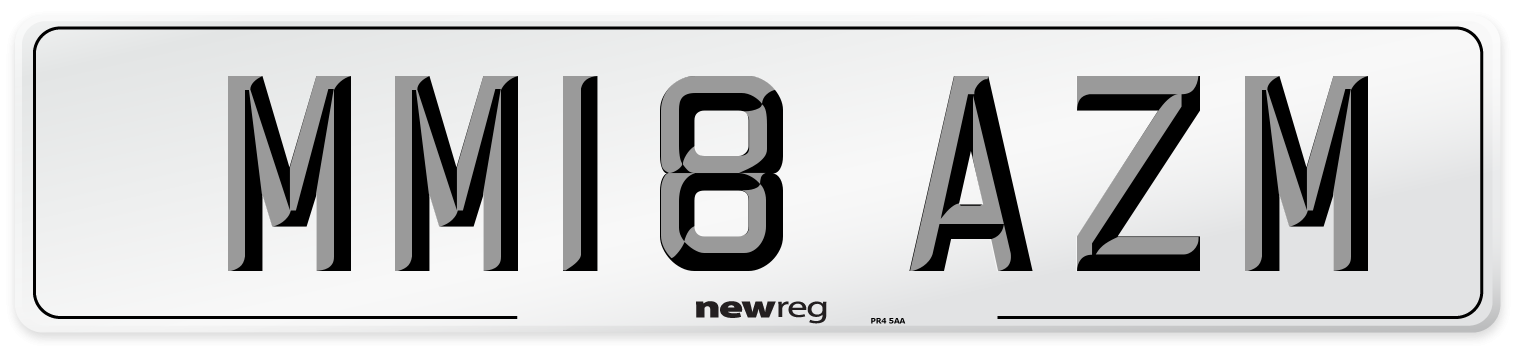 MM18 AZM Number Plate from New Reg